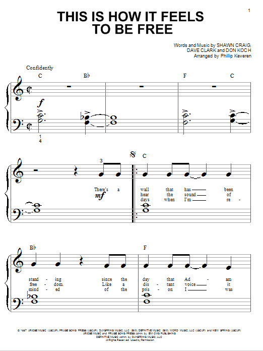 Product picture to: This Is How It Feels To Be Free (arr. Phillip Keveren)