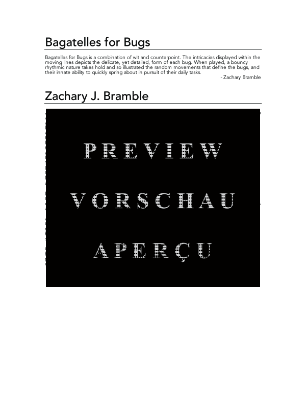 Produktgalerie: Seite 4 von 11 Bagatelles for Bugs, , (Holzbläser Quintett)