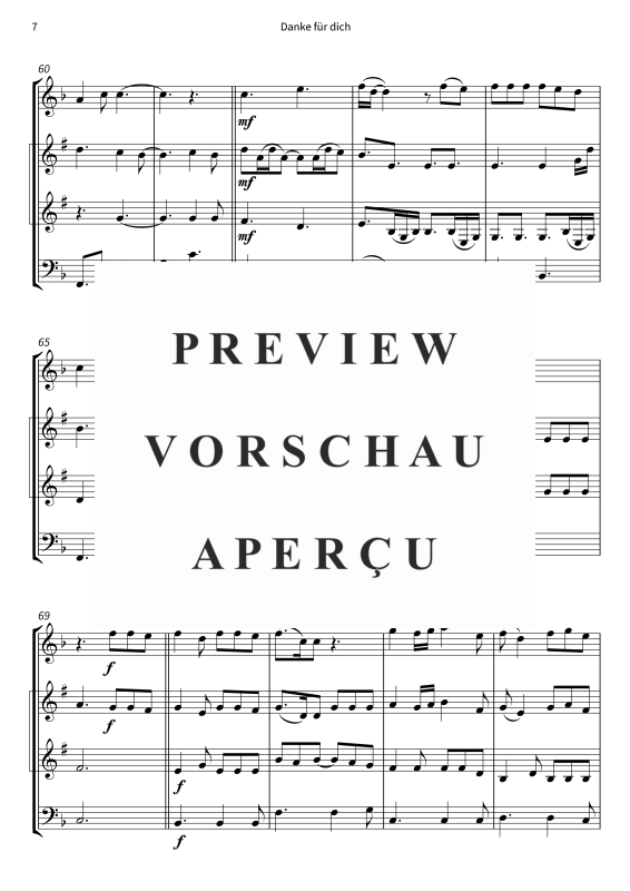 Produktgalerie: Seite 9 von 11 Danke für dich, Helene Fischer, (Holzbläser Quartett)