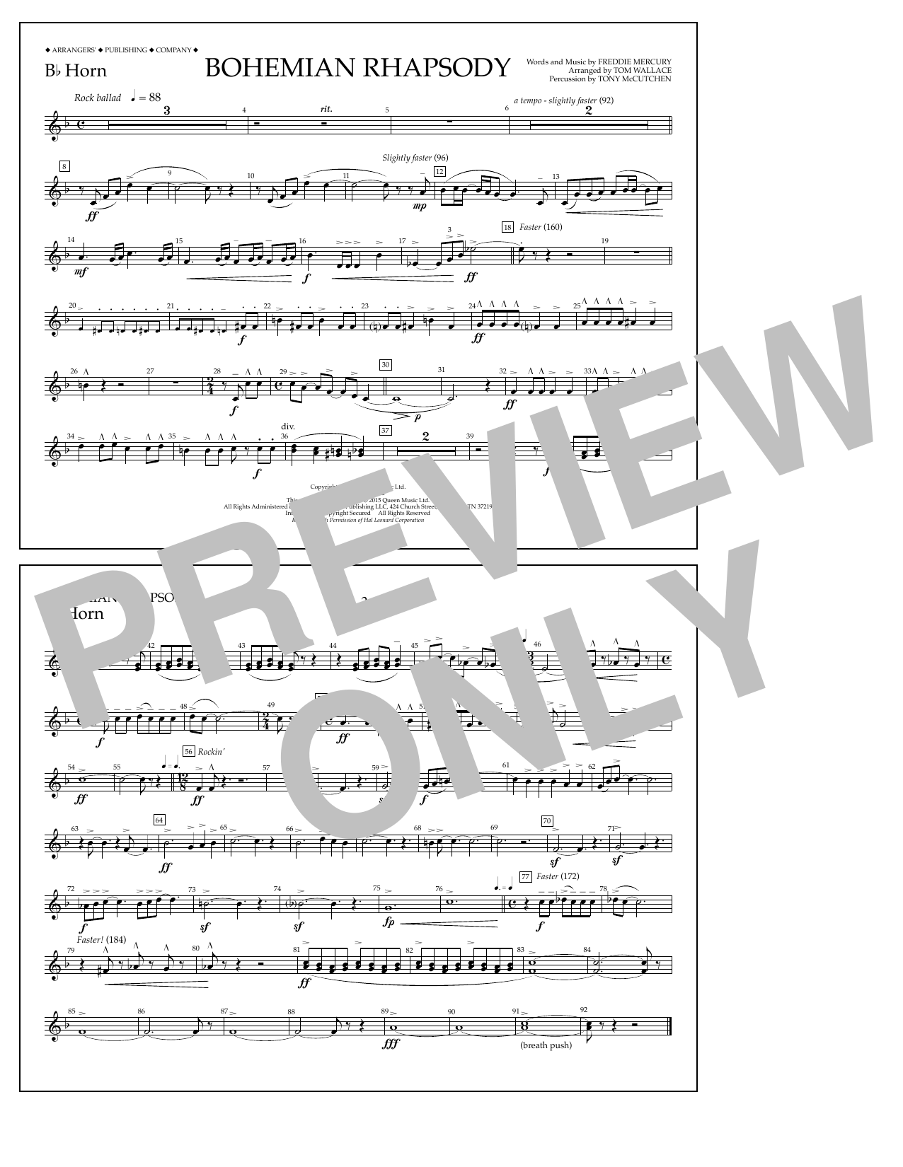 Produktbild zu: Bohemian Rhapsody - Bb Horn