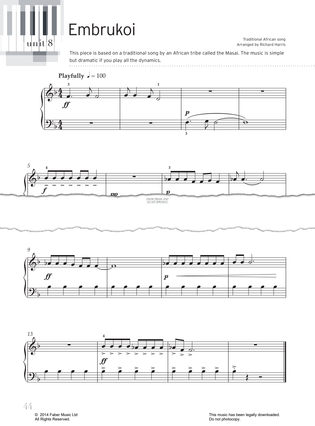 Produktgalerie: Seite 1 von 1 Embrukoi, South African Traditional, Klavier