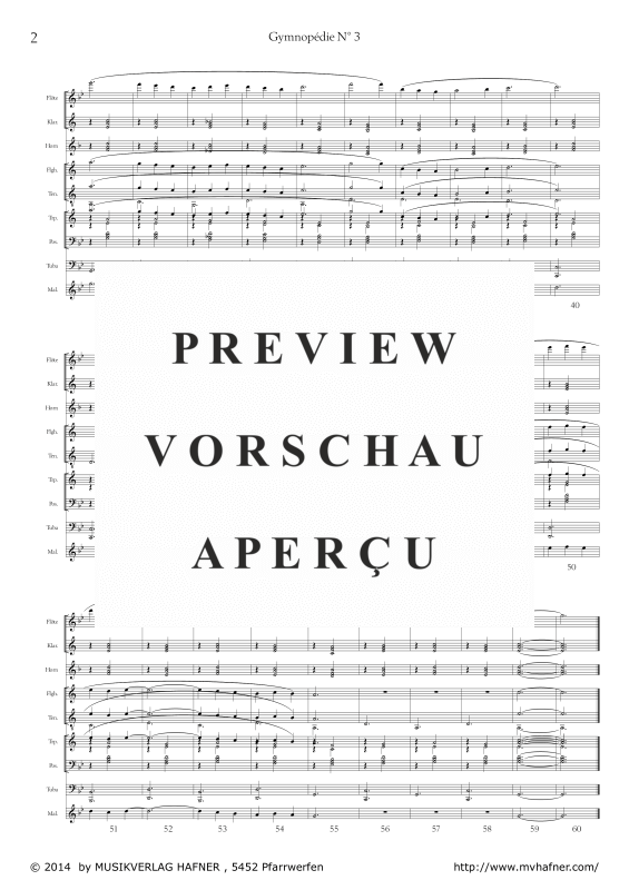 Product gallery: Page 6 of 11 Gymnopedie No. 3, , (large wind orchestra)