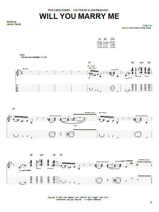 Product gallery: Page 1 of 1 Will You Marry Me, Lenny Kravitz