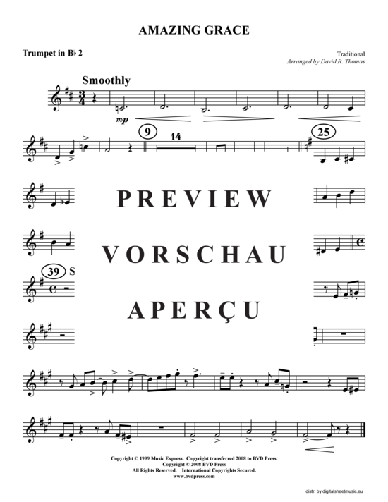 Produktgalerie: Seite 5 von 8 Amazing Grace, , (2xTrompete in B, Horn in F, Posaune)