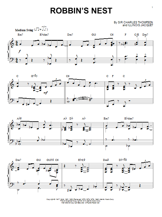 Product picture to: Robbin's Nest (arr. Brent Edstrom)