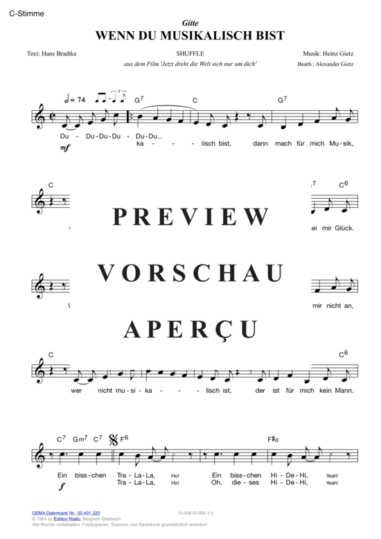 Produktgalerie: Seite 3 von 3 Wenn du musikalisch bist , Gitte, Klavier und Gesang