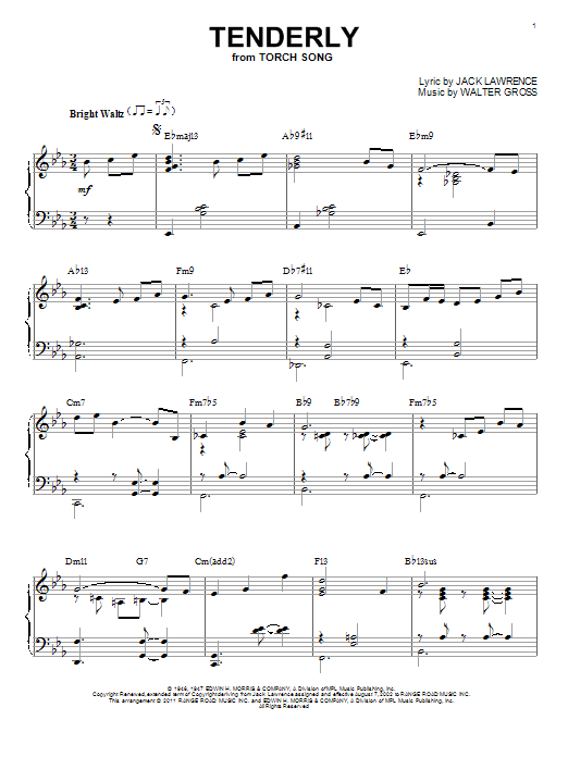 Product gallery: Page 1 of 1 Tenderly [Jazz version] (arr. Brent Edstrom), Bill Evans