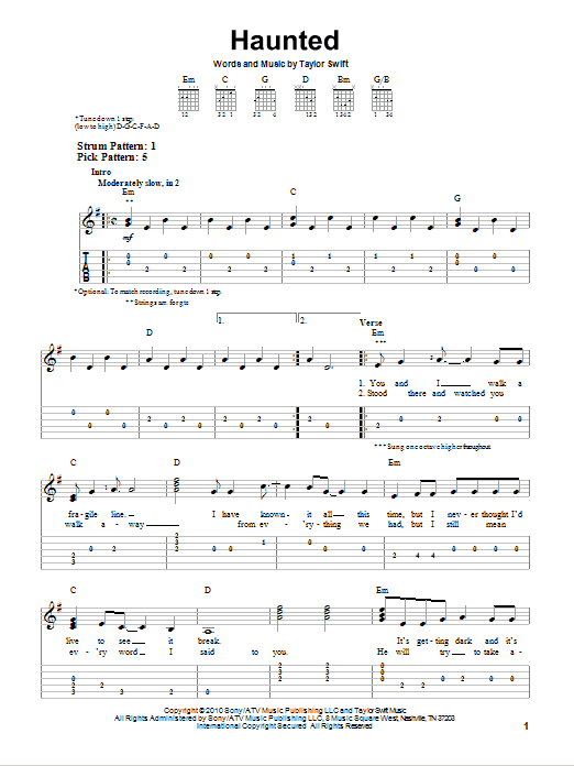 Product gallery: Page 1 of 1 Haunted, Taylor Swift