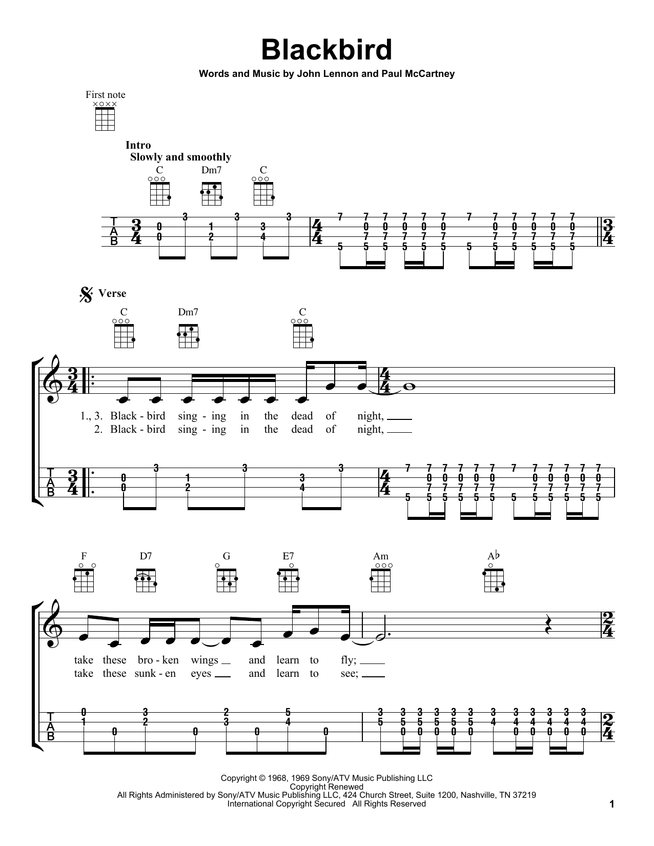 Product gallery: Page 1 of 1 Blackbird, The Beatles