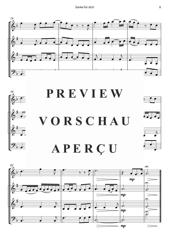 Produktgalerie: Seite 10 von 11 Danke für dich, Helene Fischer, (Holzbläser Quartett)