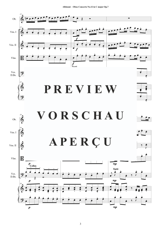 Product gallery: Page 4 of 11 Concerto No.12 in C-Dur Op.7, , Solo Oboe, String Ensemble, and Harpsichord (Basso Continuo)