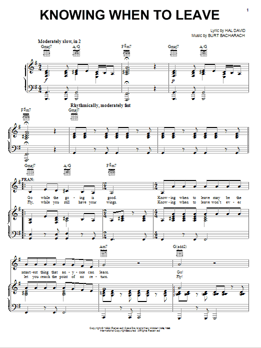 Produktbild zu: Knowing When To Leave (from Promises, Promises)