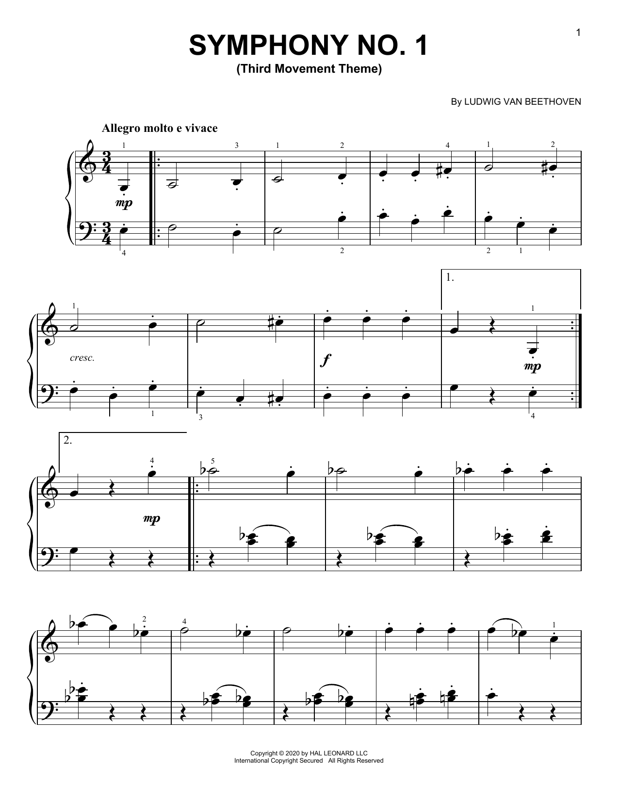 Produktbild zu: Symphony No. 1, Third Movement Excerpt