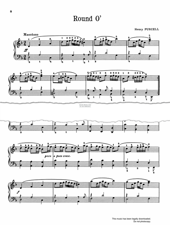 Produktgalerie: Seite 1 von 1 Round 'O', Henry Purcell, Klavier