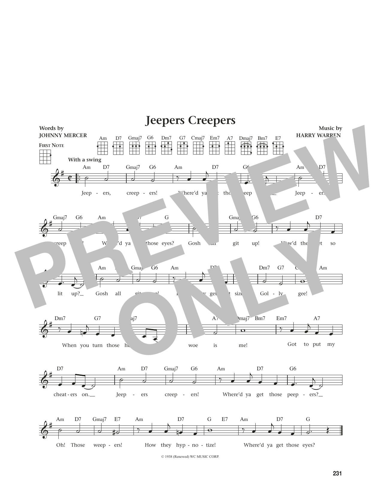 Produktgalerie: Seite 1 von 1 Jeepers Creepers (from The Daily Ukulele) (arr. Jim Beloff), Louis Armstrong, Ukulele