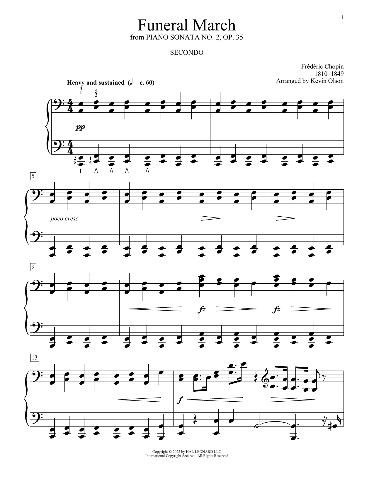 Product picture to: Funeral March (Marche Funebre), Op. 35 (arr. Kevin Olson)