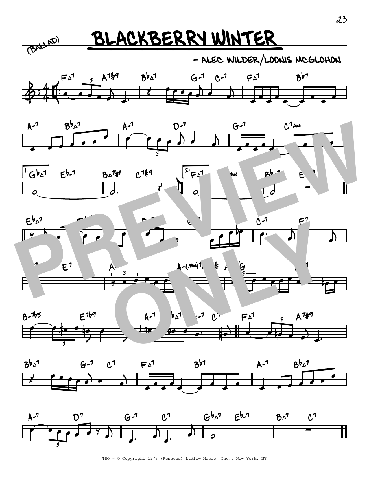 Product picture to: Blackberry Winter (arr. David Hazeltine)