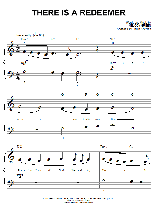 Produktbild zu: There Is A Redeemer (arr. Phillip Keveren)