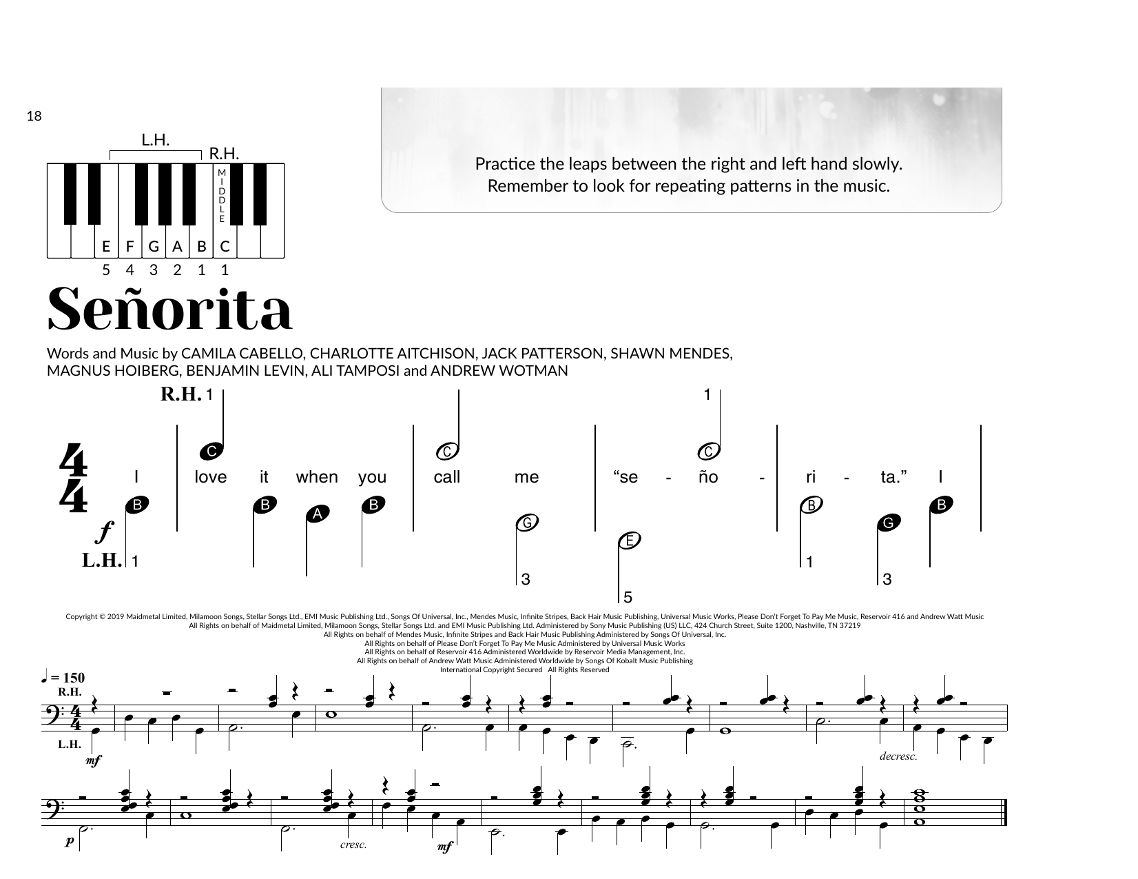 Produktbild zu: Señorita (arr. Brittany McCorriston)