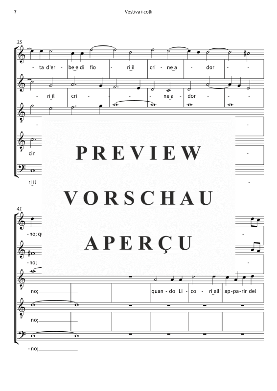 gallery: Vestiva i colli - Un madrigale magistrale del Rinascimento, , Gemischter Chor/Ensemble 5-stimmig CATQB