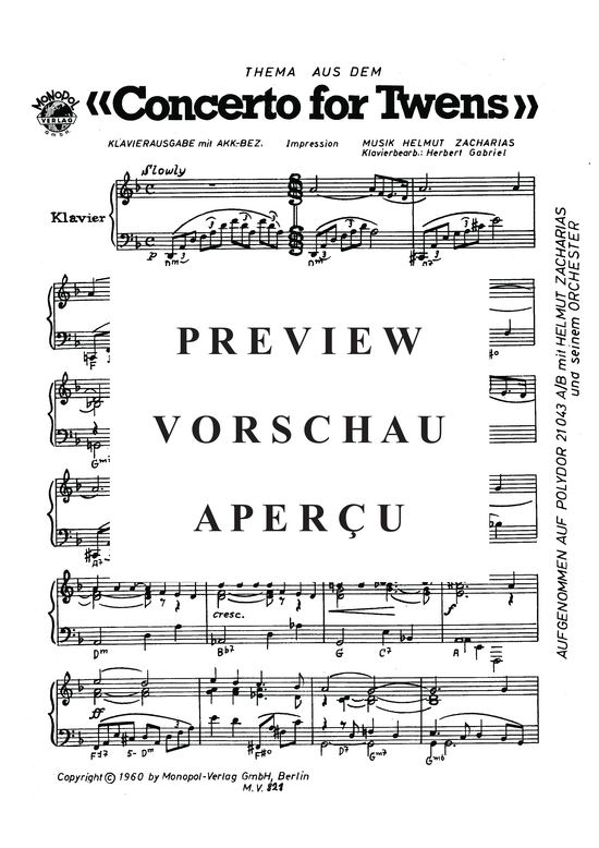 Produktgalerie: Seite 3 von 3 Thema aus Concerto for Twens, , Klavier Solo