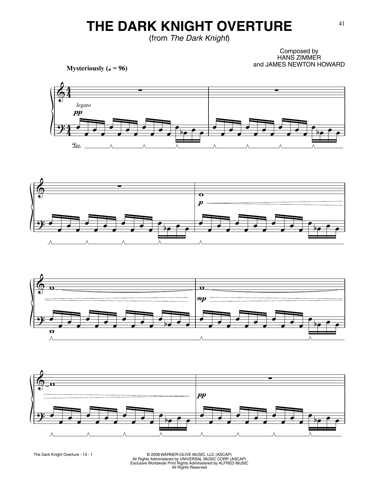 Product gallery: Page 1 of 1 The Dark Knight Overture (from The Dark Knight), Hans Zimmer & James Newton Howard
