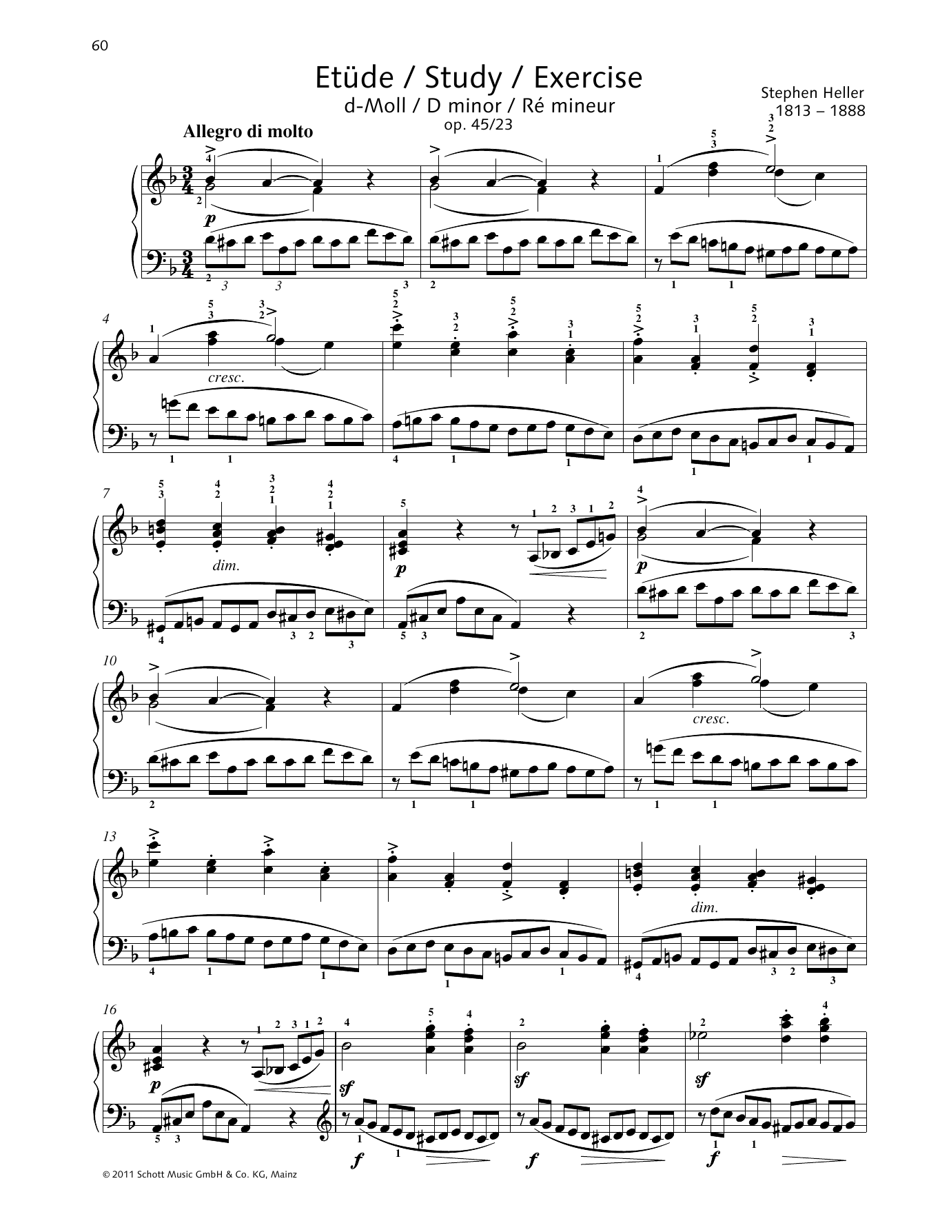Product gallery: Page 1 of 1 Study D minor, Stephen Heller