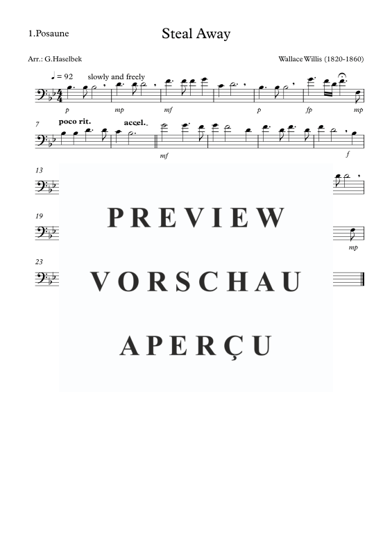 Produktgalerie: Seite 4 von 7 Steal Away, , (Posaunen Quartett)