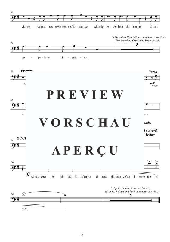Produktgalerie: Seite 9 von 9 I Lombardi - (Act 2-IV-V) - Ma chi viene a questa volta, , Bass Duett und Klavier