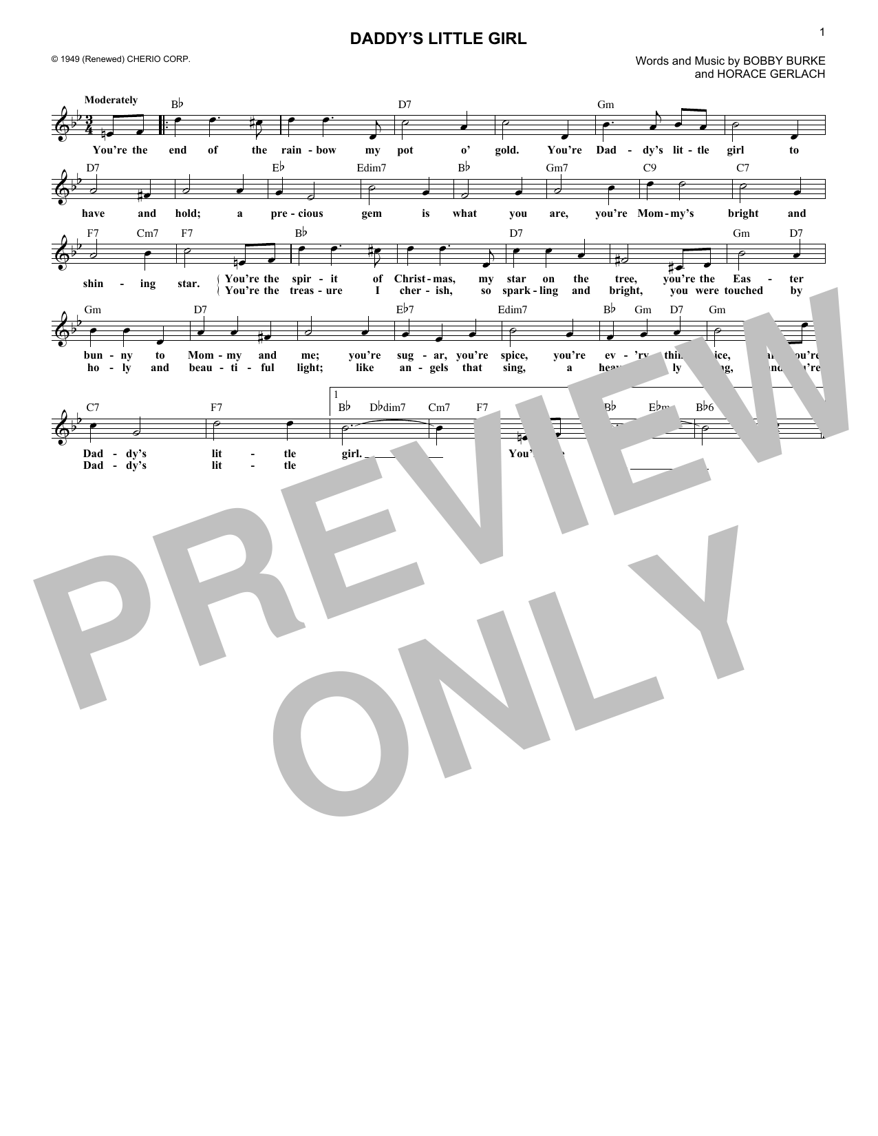 Product gallery: Page 1 of 1 Daddy's Little Girl, Bobby Burke