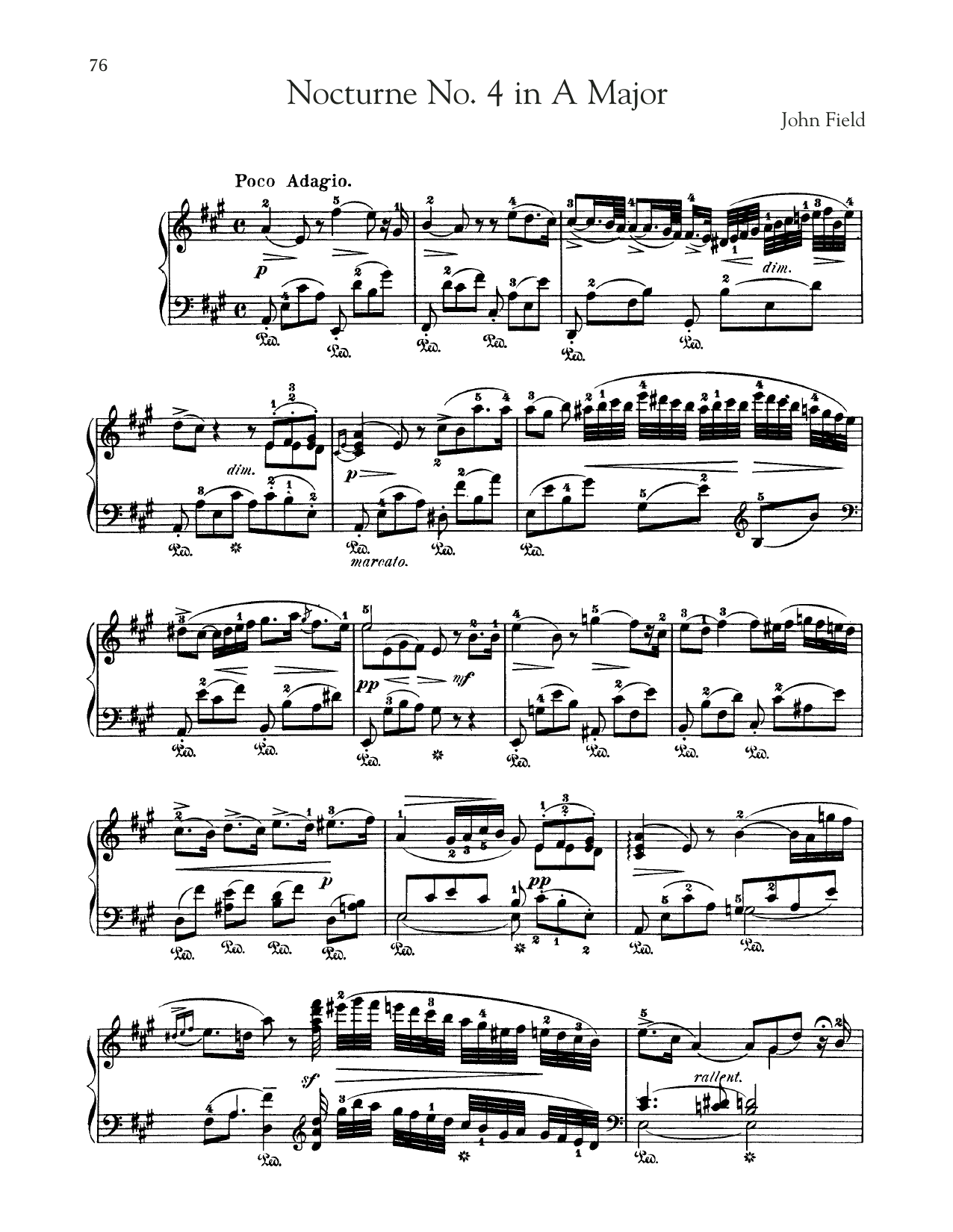 Product picture to: Nocturne No. 4 In A Major, H. 36
