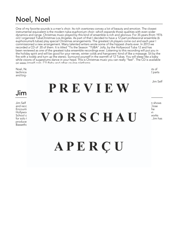 Produktgalerie: Seite 4 von 11 Noel, Noel, , (Tuba Ensemble EEEEEETTTTTT)