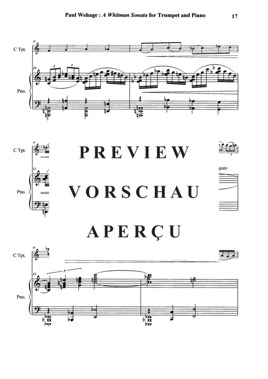 Produktgalerie: Seite 18 von 21 A Whitman Sonata , , (Trompete in B oder C + Klavier)