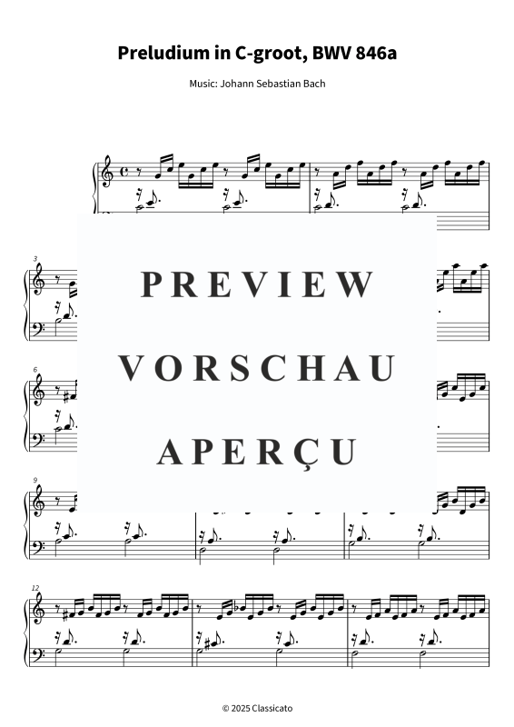 gallery: Preludium in C-groot - BWV 846a, , (Klavier Solo)