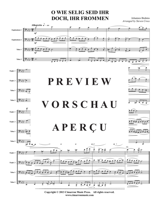 Product gallery: Page 2 of 11 O Wie Selig Seid Ihr Doch, Ihr ausmen , , (2x Baritone, 2x Tuba)