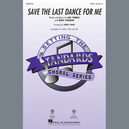 Produktbild zu: Save The Last Dance For Me (arr. Kirby Shaw)
