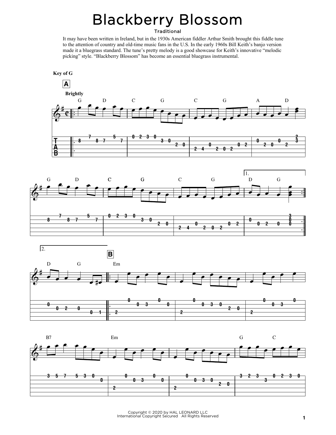 Product picture to: Blackberry Blossom (arr. Fred Sokolow)
