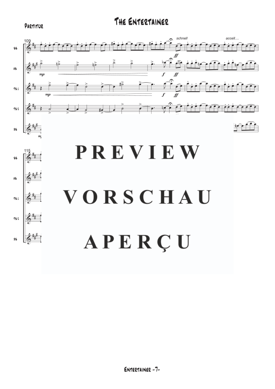 gallery: The Entertainer, , Saxophonquintett