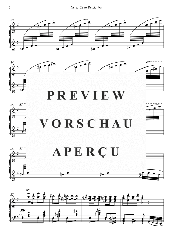 Product gallery: Page 7 of 8 Dansul Zânei Dulciurilor - Din baletul Spargatorul de nuci, , Piano solo