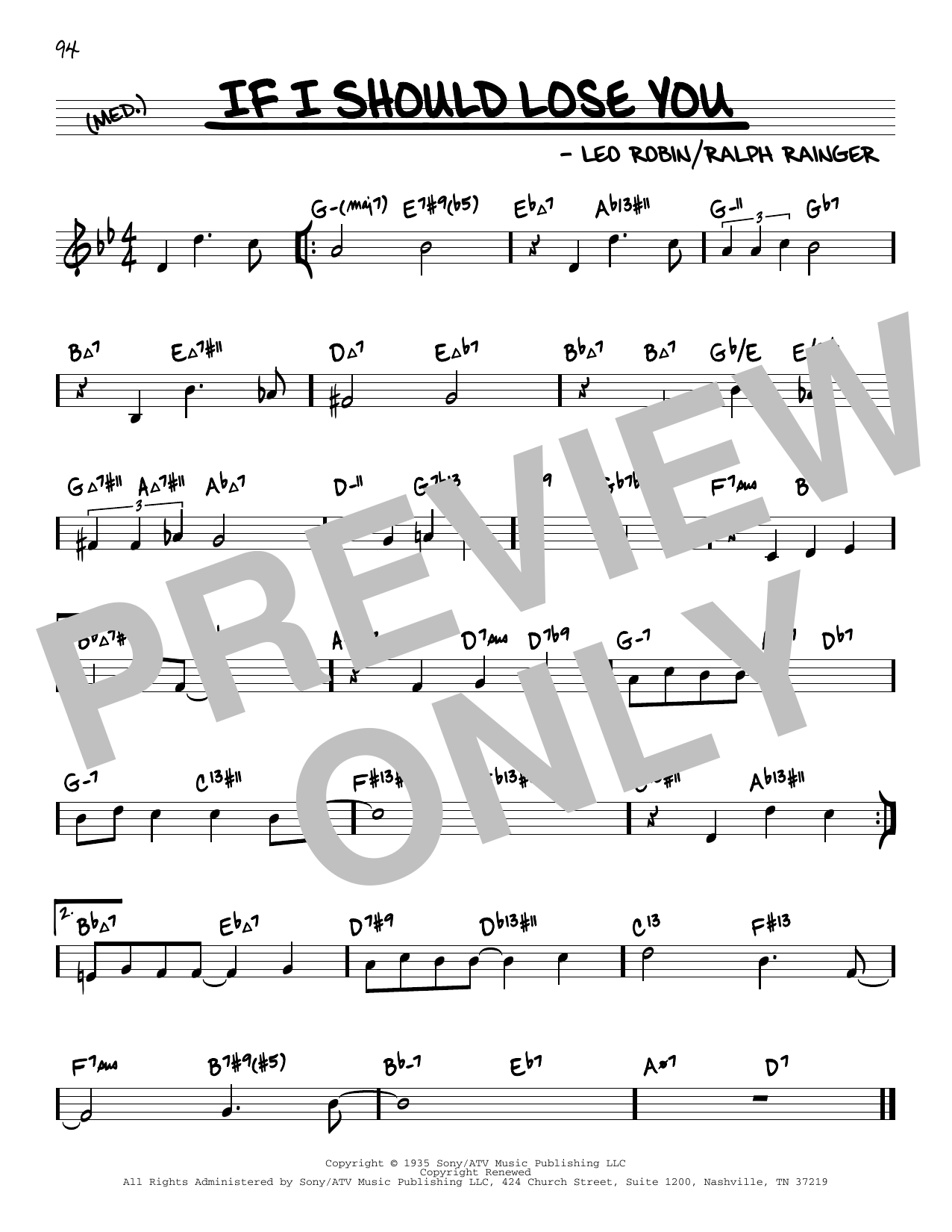 Product gallery: Page 1 of 1 If I Should Lose You, Leo Robin