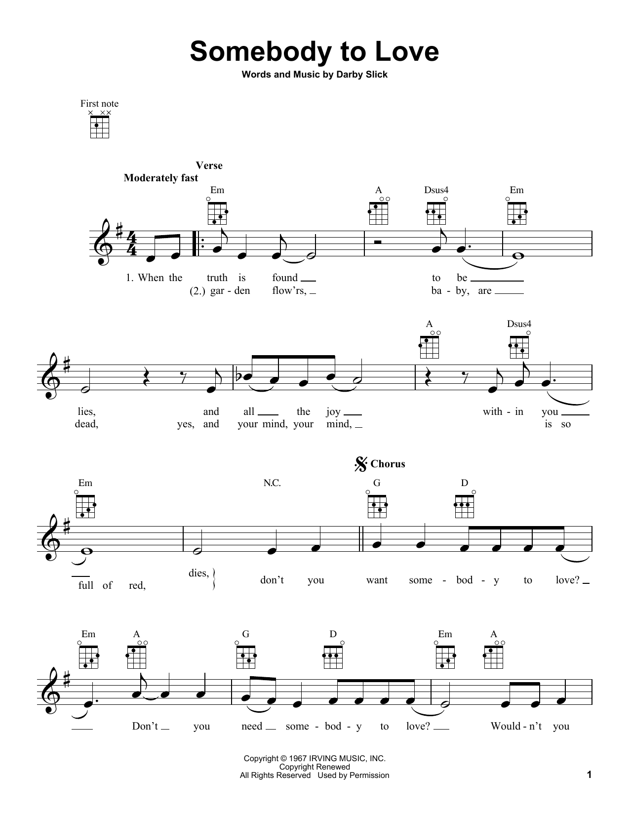 Product gallery: Page 1 of 1 Somebody To Love, Jefferson Airplane