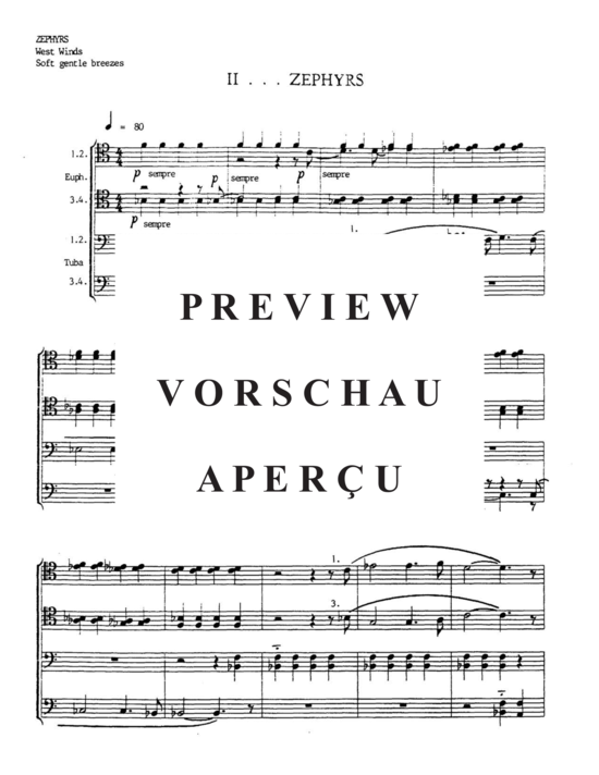 Produktgalerie: Seite 11 von 21 Winds: Five Descriptive Pieces for Tuba-Euphonium Octet , , (Tuba Ensemble EEEETTTT)