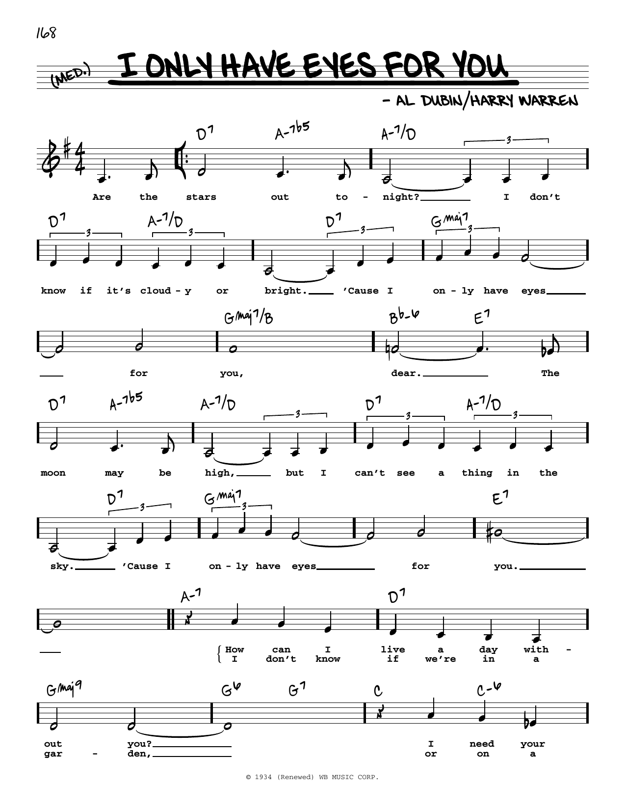 Produktbild zu: I Only Have Eyes For You (Low Voice)
