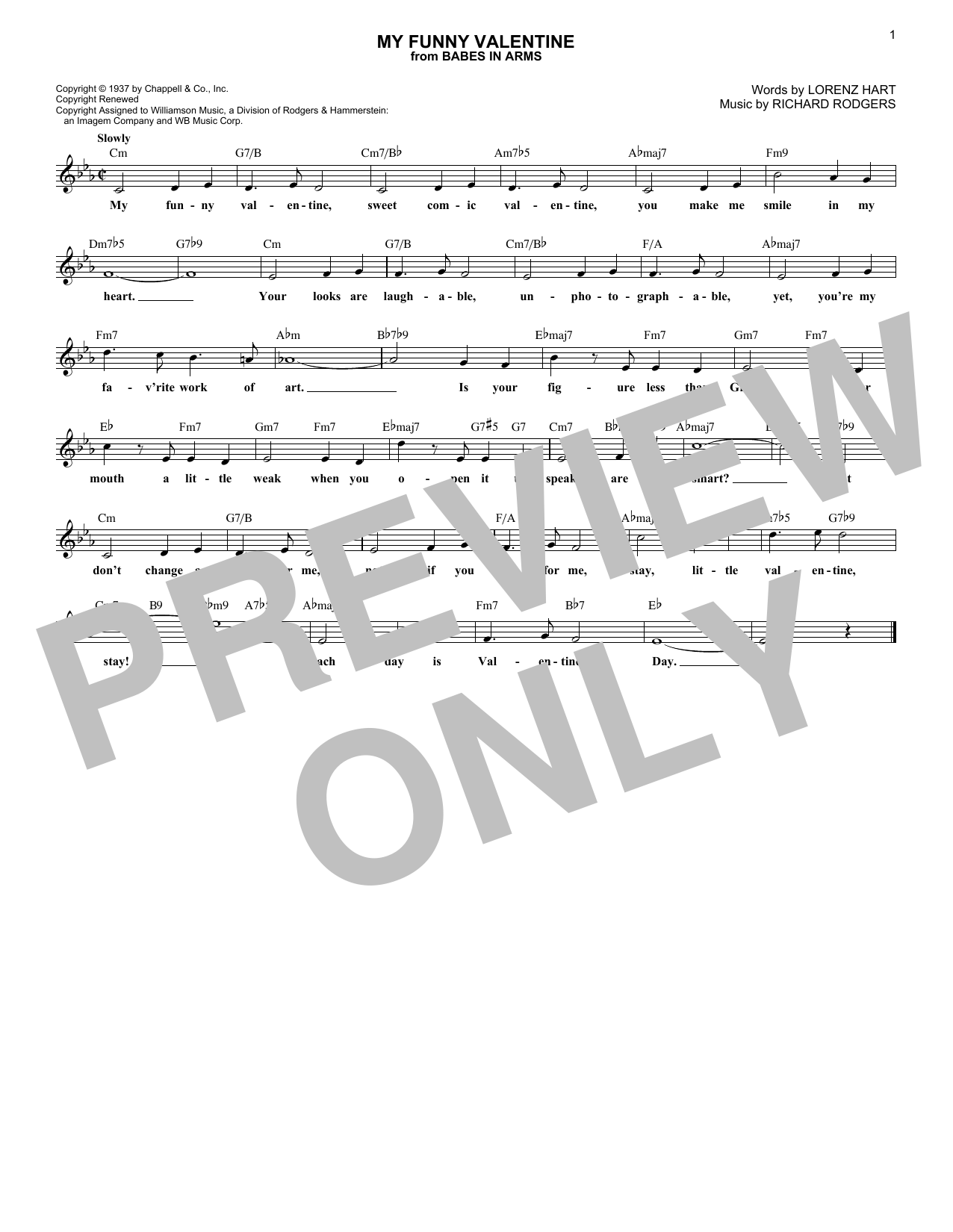 Produktbild zu: My Funny Valentine