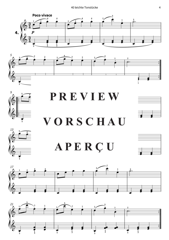 Product gallery: Page 7 of 9 40 leichte Tonstücke - op. 803, Werke 1 - 6 , , Piano Solo