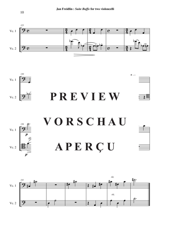 Produktgalerie: Seite 11 von 21 Suite Buffo , , (Duett für 2 Violoncelli)