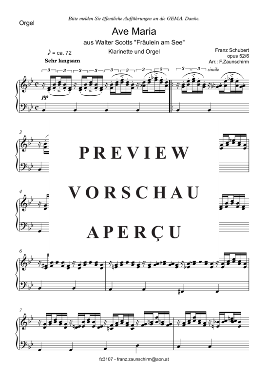 gallery: Ave Maria , , (Klarinette in B + Orgel)