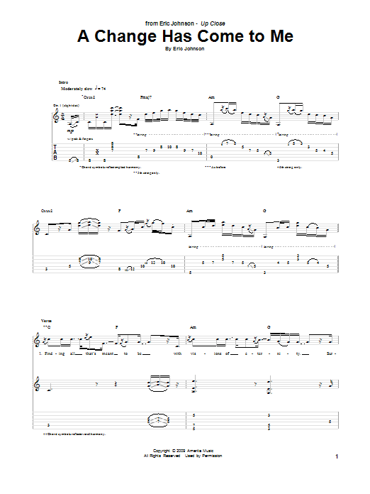 Product gallery: Page 1 of 1 A Change Has Come To Me, Eric Johnson
