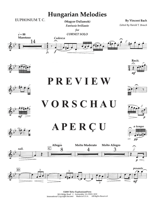 gallery: Hungarian Melodies , , (Euphonium/Kornett + Klavier)