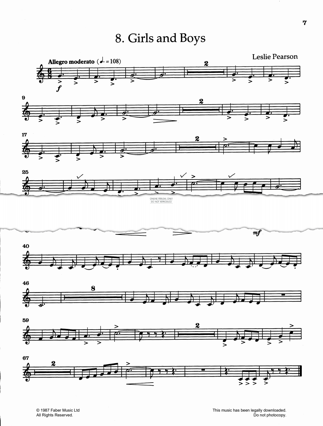 Produktgalerie: Seite 1 von 1 Girls And Boys, Leslie Pearson, Horn, Klavier